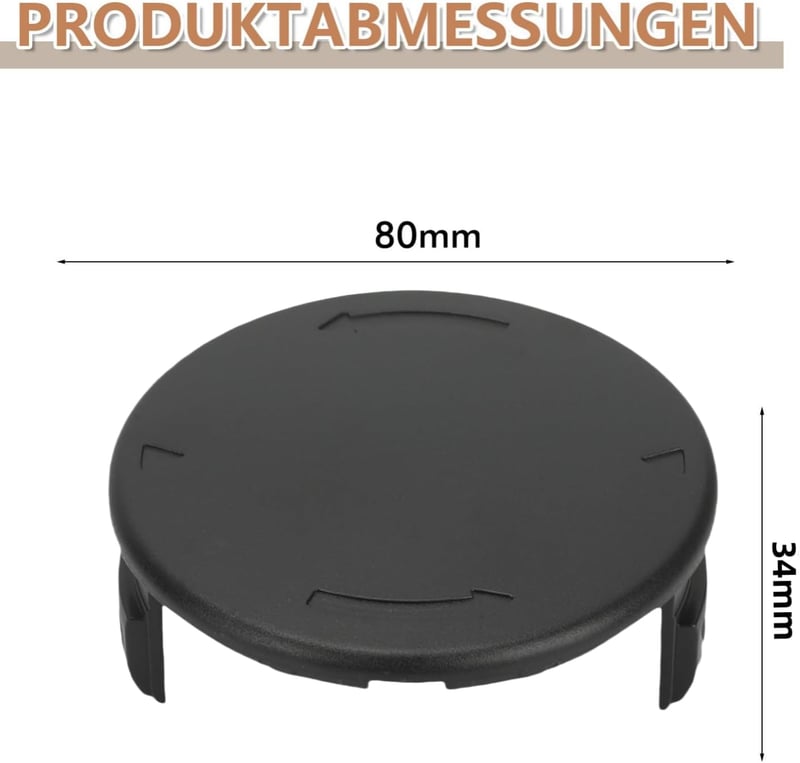 Yweller fűnyíró orsófedél szett - 4 db kompatibilis Parkside LIDL elektromos és akkus fűszegélynyíróhoz PRT 550 és PRTA 20-Li sorozathoz