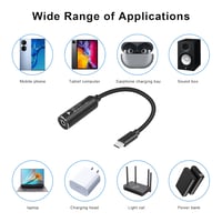 GINTOOYUN PD65W DC 3.5x1.35mm - USB-C Töltőkábel Laptopokhoz, Telefonokhoz és Tabletekhez, 18cm, 65W Teljesítménnyel 7