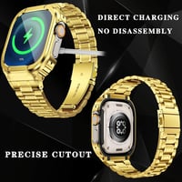 Apple Watch Ultra 49mm Strapabíró Fém Szíj Tokkal - Ezüst 2