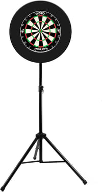 KOTO Heavy Duty Darts Állvány - Összecsukható, Magasságállítható (120-190 cm), 90 cm Széles, Sisalhoz és Elektronikus Dartboardhoz, Fekete 2