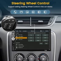 Hikity 1DIN Autórádió 7" Érintőképernyővel - Vezeték Nélküli CarPlay és Android Auto, Bluetooth 5.1, FM Rádió, Tolatókamera Bemenet, USB/TF/ 6