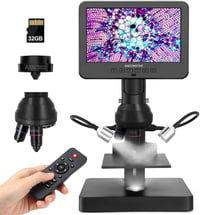 Andonstar AD246S-P HDMI Digitális Mikroszkóp 7" Képernyővel, 4000x Nagyítás, 2160P UHD Videófelvétel, Érmevizsgáló és Biológiai Készlet Feln 1