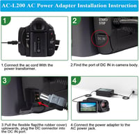 TKDY AC-L200 Hálózati Adapter Sony Handycam Kamerákhoz - Univerzális Töltő DCR, DVD, HDR Sorozatú Videókamerákhoz, 8.4V/1.7A 6