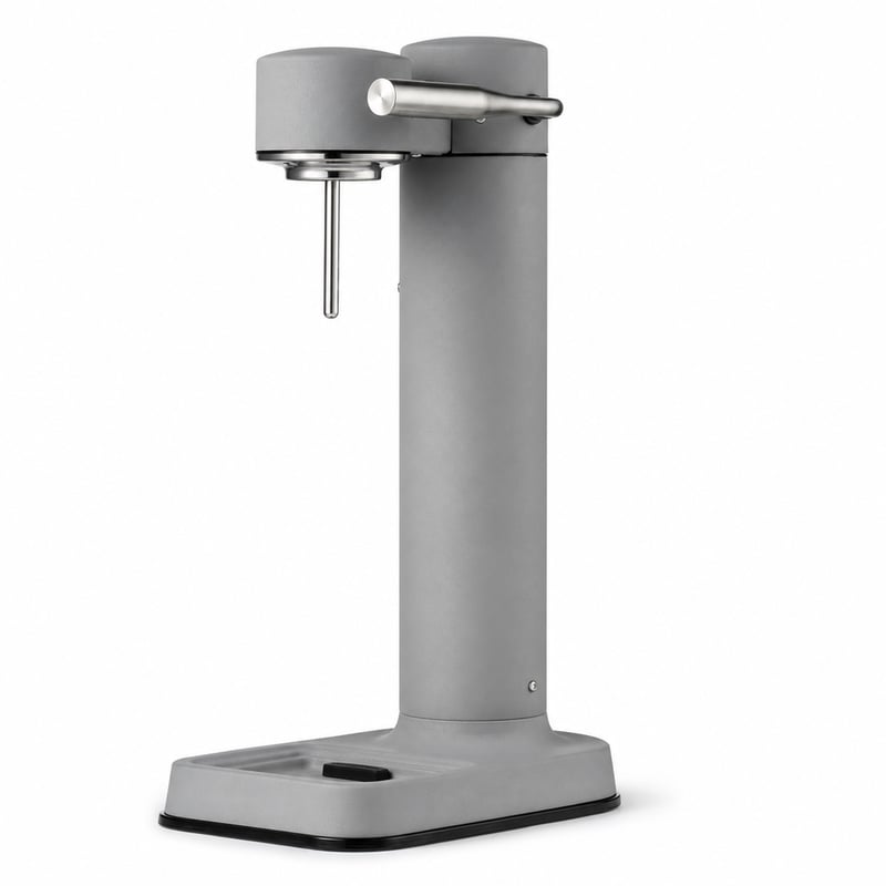 Aparat de carbonatare Aarke Carbonator 3 Premium din oțel inoxidabil cu sticlă Aarke — fără sticlă și tavă (stare: vezi a 2-a imagine)