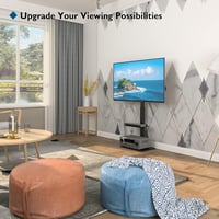 BONTEC TV Állvány 30-70 Hüvelykes Televíziókhoz, Magasságállítható Padlóállvány 40 kg Teherbírással, 2 Edzett Üvegpolccal, VESA 600x400 mm 6