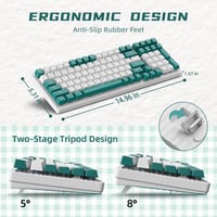 MAMBASNAKE K6 Pro Mechanikus Gaming Billentyűzet - 96% Méret, 3 Csatlakozási Mód, Hot Swap, 4000 mAh, RGB Háttérvilágítás, Spirál USB-C Kábe 9