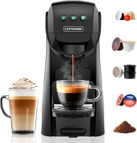 CAPXSNOB Warriors1 5 az 1-ben Kapszulás Kávéfőző - Nespresso, Dolce Gusto, Lavazza Kompatibilis, 20 Bar, 0,8L, Automata Mini Kávégép Otthonr 1