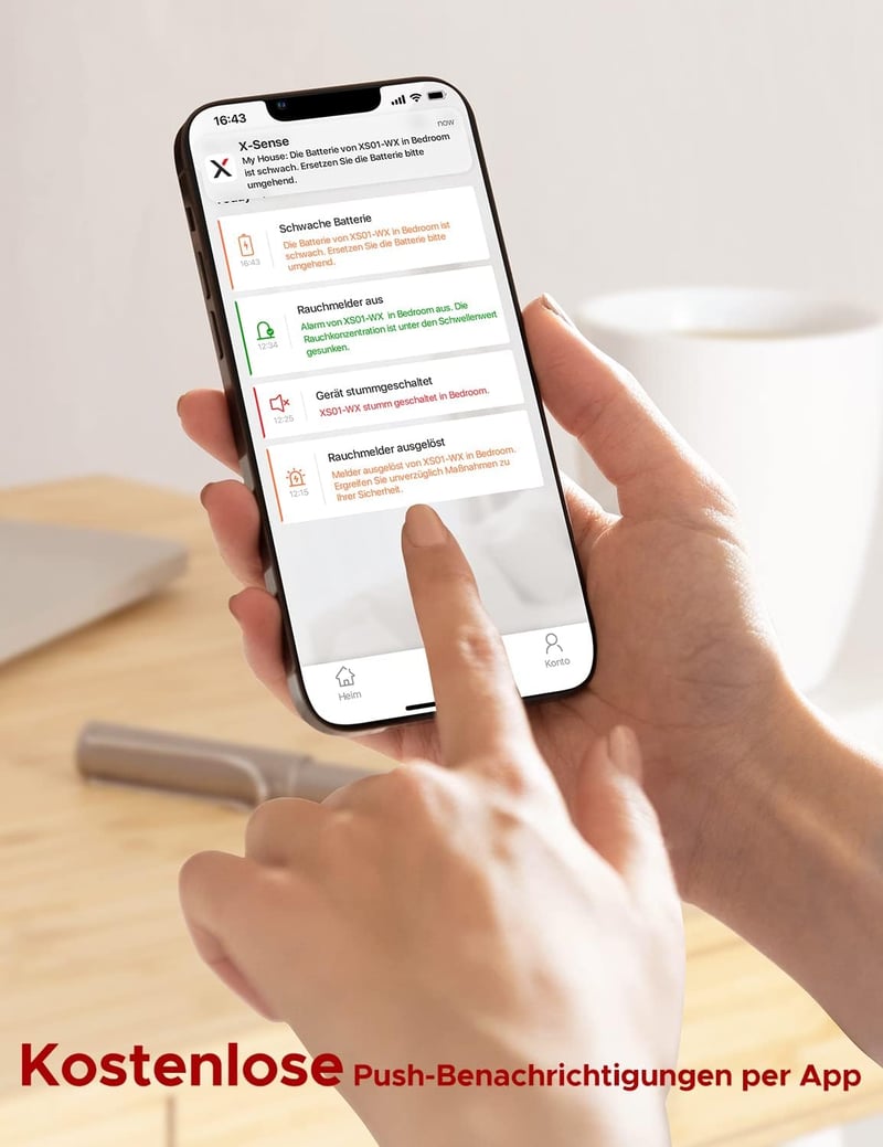 X-Sense WiFi-s füstérzékelő, 3 db, okos, cserélhető elemmel, TÜV tanúsított