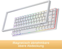RK ROYAL KLUDGE RK84-DE 75% Kompakt Mechanikus Gamer Billentyűzet, TKL, Kék Kapcsolók, RGB Háttérvilágítás, Bluetooth, 2.4 GHz, Mac és Windo 6