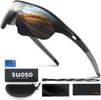 Suoso UV-védő kerékpáros napszemüveg férfiaknak és nőknek, 8 színben 1
