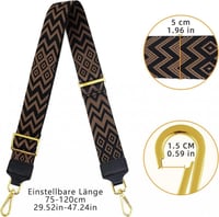Univerzális állítható vállpánt táskákhoz, 75-120 cm, unisex 3