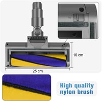 DrRobor Puha Görgős Padlófej Dyson V12 Detect Slim Porszívóhoz - LED Világítással Ellátott Elektromos Kefe Kemény Padlóhoz, Láthatatlan Por  7