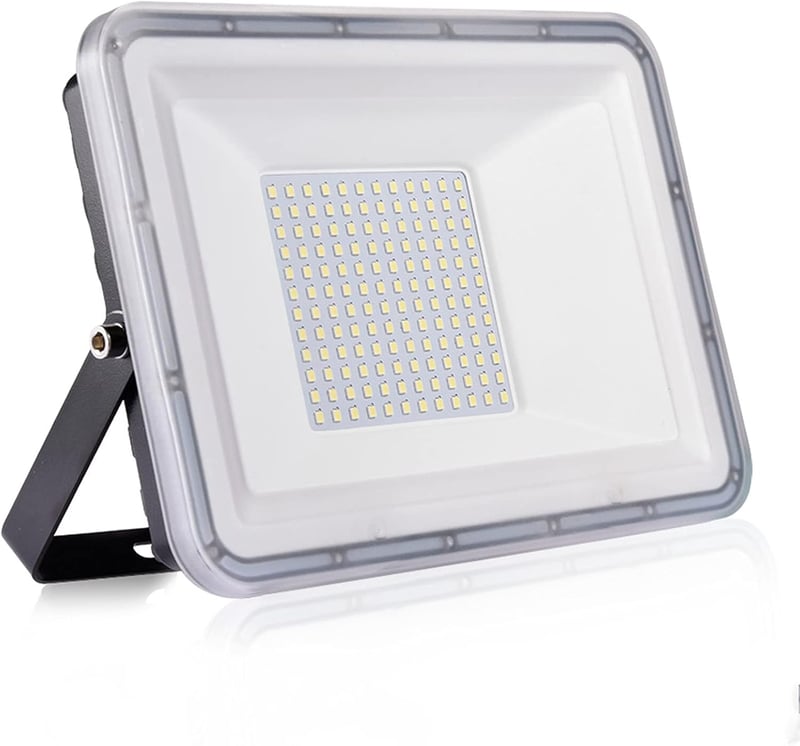 NIKEEYEN 100W LED Kültéri Reflektor, IP67 Vízálló, 10000 lumen, 6500K Hideg Fehér, 120° Szórási Szög, Kerthez, Garázshoz, Játszótérhez