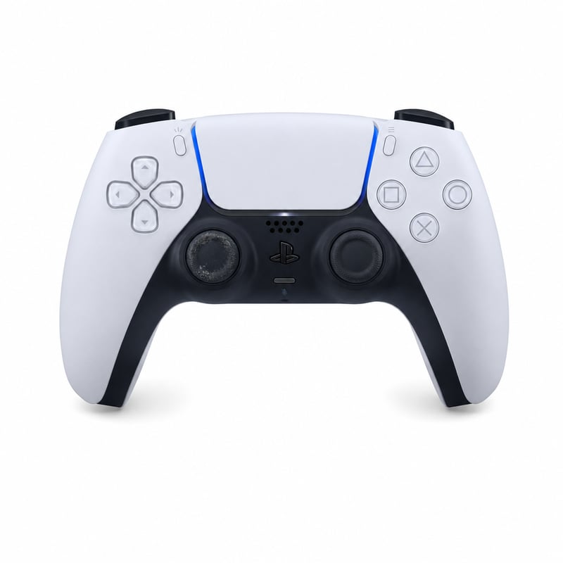 Sony DualSense fehér vezeték nélküli kontroller PS5-höz – hibás — hibás, részben működik: bal analóg húz (állapot: lásd a 2. képet)