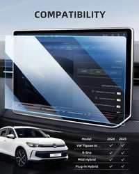 LANGBEAN 15" Edzett Üveg Képernyővédő VW Tiguan 3 2024-2025 Discover Pro Max Kijelzőhöz - 9H Keménység, Ujjlenyomatmentes, Karcálló Navigáci 2
