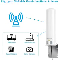 4G LTE Antenna Nagy Hatótávolságú Kültéri Antenna 10-12dBi Erősítéssel SMA Csatlakozóval Netgear Nighthawk M1 MR1100 TP-LINK HUAWEI 4G LTE Routerhez 6