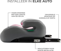 4Kraft I-BOOST Ülésmagasító 135-150 cm I-Size Biztonsági Párnázott Autósülés 9-12 Év 2