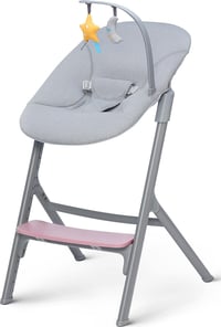 4Kraft LIVY Jedálenská stolička a ležadlo do 110 kg, nastaviteľná, ergonomická, ružová 1