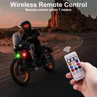 Set od 4 bežična RGB LED stroboskopska svjetla s RF daljinskim upravljačem, 8 boja, USB punjenje — oštećen daljinski upravljač (stanje: vidi 2. sliku) 6