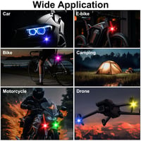 Set od 4 bežična RGB LED stroboskopska svjetla s RF daljinskim upravljačem, 8 boja, USB punjenje — oštećen daljinski upravljač (stanje: vidi 2. sliku) 10