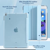 4UBonLife iPad 9.7 hüvely 5./6. generáció 2017/2018 - könnyű, vékony kemény védőtok világoskék - lightblue 3