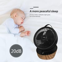 4UMOR Csendes Asztali Ventilátor 20dB 12 Fokozat 8H Timer 30m² Hálószoba Iroda 3