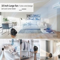 4UMOR Csendes Asztali Ventilátor 20dB 12 Fokozat 8H Timer 30m² Hálószoba Iroda 6