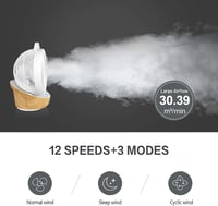4UMOR Csendes Asztali Ventilátor 20dB 12 Fokozat 8H Timer 30m² Fehér 4