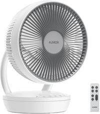 4UMOR Csendes Asztali Ventilátor 20dB, 8 Sebességgel, Időzítővel és Légkeringető Funkcióval - White, Modern and compact 1