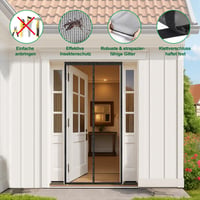 4UMOR magnetska mreža protiv komaraca za balkonska vrata 120x210 cm, crna - Mreža protiv insekata bez bušenja, čičak traka 3,8 cm, snažni magneti, za terasna vrata 3