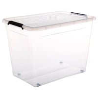 5 Five Simply Smart 80 literes görgős tárolódoboz csíptetős zárral – Nagy kapacitású rendszerező box 1