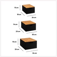 5 Five Simply Smart Fa Tárolódoboz Bambusz Fedéllel – 3 db-os Szett 6