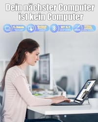 Nuflaz Mágneses Billentyűzet Tok iPad 10. Generációhoz (10.9") és iPad 11" - RGB Háttérvilágítás, Érintőpad, Toll Tartó, Szürke 5