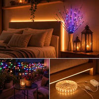 Čarolija svjetla za spavaću sobu: 3x LED grane + 5m LED traka sa senzorom + 300 LED lampica + 2x fenjera 1