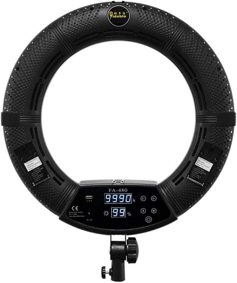Yidoblo 18" Bluetooth LED Körfény 96W - Telefon és Kamera Kompatibilis, 2800K-9900K Színhőmérséklet, Fotózáshoz, Sminkhez, YouTube Videókhoz