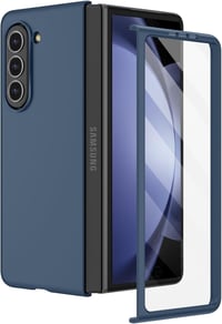 Doeshine Samsung Galaxy Z Fold 5 Tok Edzett Üveg Előlapi Képernyővédővel - Ultravékony PC Karcálló Védőtok, Ütésálló Mobiltelefon Tok, Kék 1