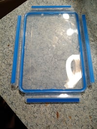 Recipient alimentar Emsa Clip & Close cu capac, 10,6 L, Transparent/Albastru, Etanș, Compatibil cu cuptorul cu microunde și mașina de spălat vase 2