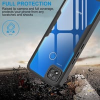 Xiaomi Redmi 9C / 9C NFC / 10A 360 fokos átlátszó védőtok beépített kijelzővédővel, fekete 5