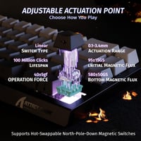 ATTACK SHARK X68 HE 8000Hz Gyors Mechanikus Gamer Billentyűzet, 0.01mm Pontosság, RGB Háttérvilágítás, Mágneses Kapcsolók, 60% Kompakt, PC/M 4