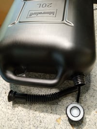 Canistră de combustibil standard hünersdorff 20 litri, negru, pentru depozitare benzină și motorină, certificată TÜV, aprobată UN, fabricată în Germania 2