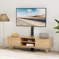 BONTEC TV Állvány 30-70 Colos Képernyőkhöz - Állítható Magasságú Padlóállvány LCD/LED/OLED/Plazma Televíziókhoz - VESA 600x400mm Kompatibili - black 9