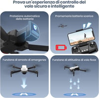 Holy Stone HS280 Drón 1080P HD Kamerával, WiFi, 30 Perc Repülési Idő, 2 Akkumulátor, Hangivezérlés, Élő Videó, Kezdőknek és Gyerekeknek, Hor 6