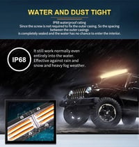 Dinfu 14 LED-es Villogó Tetőfény Autóhoz - 88,9 cm Sárga Figyelmeztető Lámpa, 14 Üzemmód, IP65 Vízálló, COB LED Technológia, Mentő/Építkezés 5