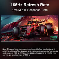 Prechen 34" Ívelt WQHD Gamer Monitor, 165Hz, 1500R, 3440×1440, HDR10, FreeSync/G-Sync, DisplayPort+HDMI, Állítható Magasság, Fekete 4