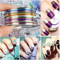 Színes körömdíszítő csíkok - HomeMall nail art szalagok 6