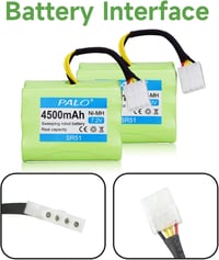 CITYORK NiMH Akkumulátor Csomag Neato XV Robotporszívókhoz - 2db 7.2V 4500mAh - XV-11/12/14/15/21/25 Modellekhez - Hosszú Élettartam 2