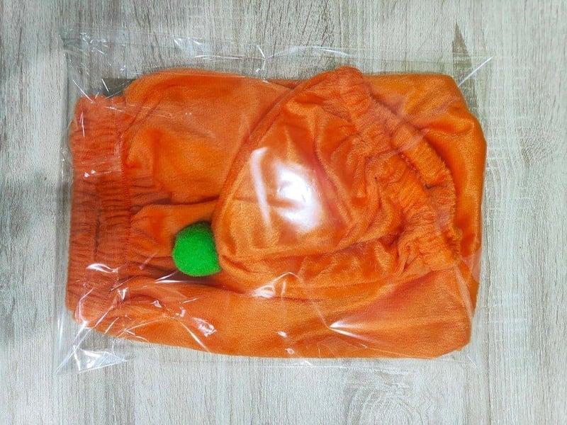 Tökös Halloween jelmez gyerekeknek kalappal és cukorkás zsákkal, 110-es méret