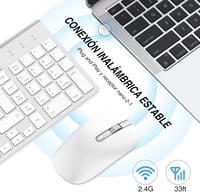 Cimetech ultravékony vezeték nélküli billentyűzet és egér szett, fehér 3
