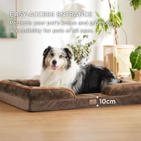 BEDSURE Ortopédikus Kutyaágy Nagy Kutyáknak 122x89 cm Mosható Barna - 122 x 89 x 20 cm, gray 6