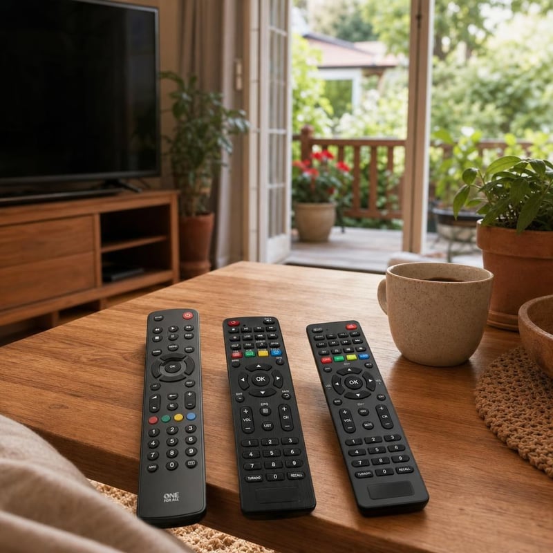 Távirányító-mentőcsomag: univerzális tévé-távirányító + 2 db dekóder-távirányító